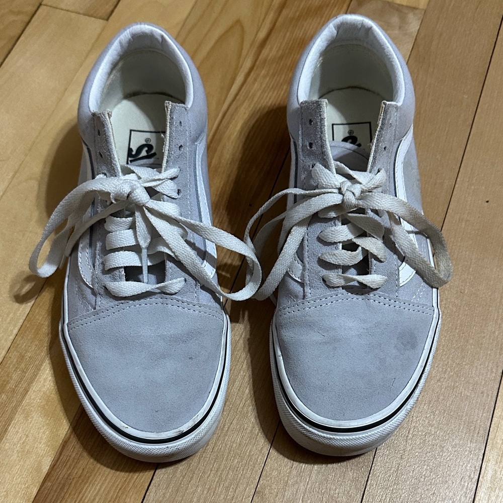 White and Gray Sneakers